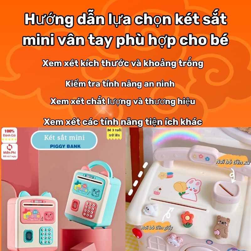 Két Sắt Mini Cho Bé Có Vân Tay
