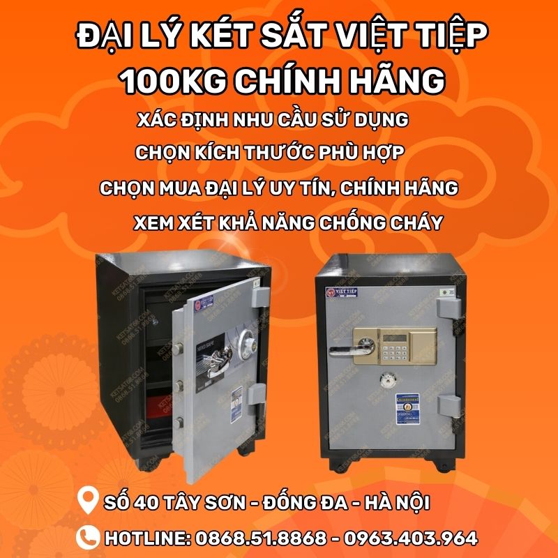 Đại Lý Két Sắt Việt Tiệp 100kg Chính Hãng