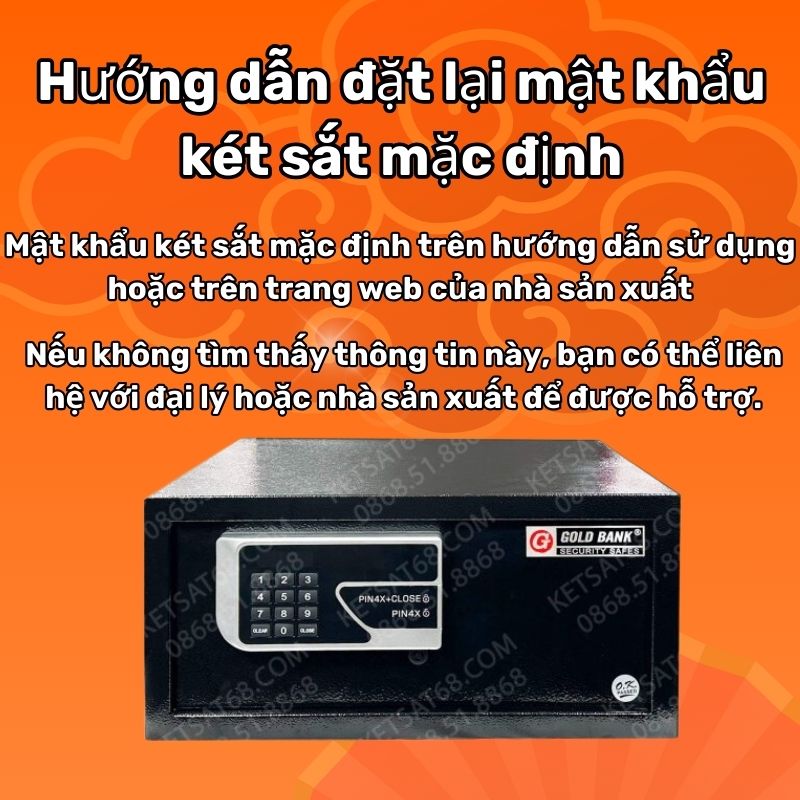 Hướng Dẫn Đặt Lại Mật Khẩu Két Sắt Mặc Định